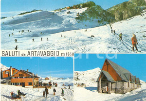 Cartolina originale da collezione 1975 ca ARTAVAGGIO LC Vedutine  Società Escursionisti Lecchesi Cartolina FG 1
