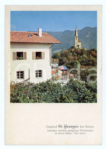 Cartolina originale da collezione 1970 ca BOLZANO / BOZEN Gasthof ST GEORGEN zwischen Weinbergen Cartolina VINTAGE 1