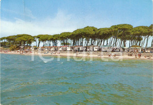 Cartolina originale da collezione 1970 ca PIOMBINO LI Camping TORRE MOZZA Animata Cartolina VINTAGE FG VG 1