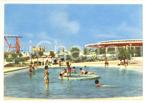 Cartolina originale da collezione 1956 OSTIA LIDO (RM) Bambini giocano in piscina al KURSAAL *Cartolina VINTAGE FG 1