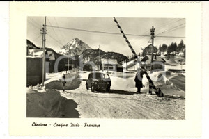 Cartolina originale da collezione 1959 CLAVIERE  (TO) Confine Italo-francese *Cartolina ANIMATA FG VG 1