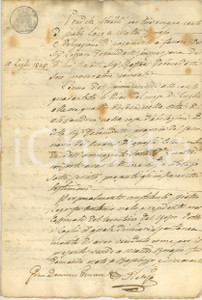 Documento originale, autentico 1848 FRESONARA AL Pietro LAGO vende campo con vigna a Matteo BORASIO 1