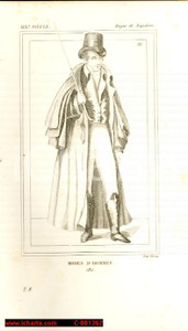 Stampa, bozzetto originale 1852 REGNE DE NAPOLEON Costumes franÃ§ais Modes d Hommes en 1811 Gravure CAMUS 1