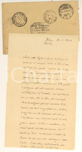 Autografo originale 1924 FIRENZE Bruno CICOGNANI contro il Fascismo *AUTOGRAFO INEDITO 1