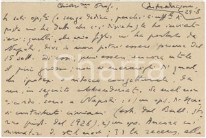 Autografo originale 1939 SULMONA Luigi DI Benedetto Lettera  interamente autografa 1