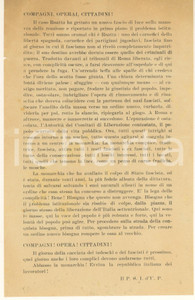 Oggetto da collezione cartaceo 1945 PSIUP - Mario ROATTA carnefice fuggitivo - Volantino PROPAGANDA (1) 1