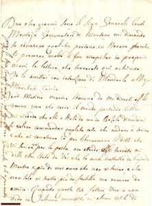 Manoscritto, lettera originale 1850 BOZZOLO (MN) Intrighi nobili LANDRIANI e VALLARA - Lettera 1