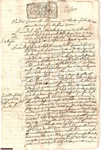 Documento originale, autentico 1740 CASTAGNOLE LANZE AT Vendita casa fratelli CAROSSO ai mercanti OBERTO 1
