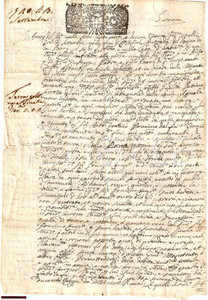 Documento originale, autentico 1720 CASTAGNOLE DELLE LANZE AT Terreno in VAL TINELLA  Atto di vendita 1