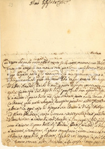 Manoscritto, lettera originale 1767 BOCCHIGNANO (RI) Vicario Angelo PRUDENZI in lite per mietitori ausiliari 1