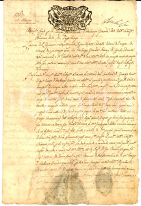 Documento originale, autentico 1767 ODALENGO GRANDE Antonio Sebastiano BIANCO istituisce censo pro parrocchia 1