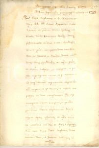 Documento originale, autentico 1753 PALERMO Caciocavallo per Padri convento SAN NICOLA TOLENTINO 24 pp. 1
