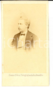 Fotografia d epoca originale 1865 ca BRUXELLES Luigi I di BRAGANZA Re del PORTOGALLO Foto GHEMAR 1