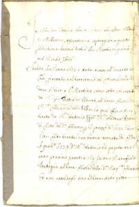 Documento originale, autentico 1675 VILLA DI CHIAVENNA Console Sebastiano DE BERLINI vende casa Antonio ROSINA 1