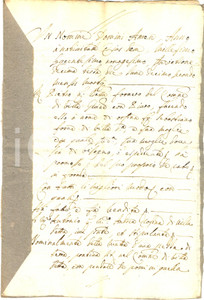 Documento originale, autentico 1690 VILLA DI CHIAVENNA (SO) Pietro FORNERO vende prato con frutta a SAN MARTINO 1