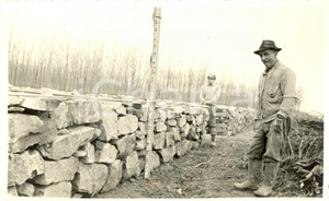 Fotografia d epoca originale 1956 ZINASCO PV Misurazioni difesa CANAROLO Impresa GALANDINI Foto 7x10 8 1