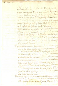 Documento originale, autentico 1758 VALENCIA Don Esteban PELEGRI  a don Pedro RIPOLL Y MANCA su cappellania 1