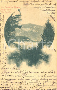 Cartolina originale da collezione 1901 BELLAGIO Veduta da Villa Carlotta Cartolina ad Antonietta ARIOLIDOLCI 1