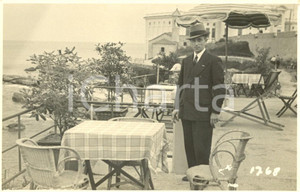 Fotografia d epoca originale 1940 ca BORDIGHERA IM Belvedere con chiesa SANT AMPELIO Foto FERROLI 1