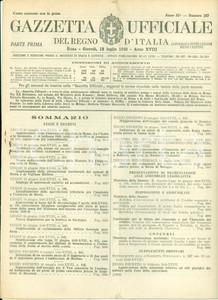 Documento originale, autentico 1940 GAZZETTA UFFICIALE Convenzioni ITALIAGERMANIA repressione contrabbando 1