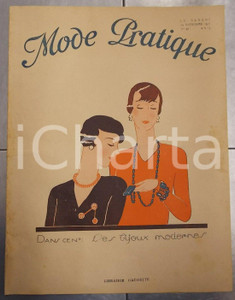 Giornale, rivista storica Novembre 1928 PARIS MODE PRATIQUE Journal femme et maison n°47 Bijoux modernes 1