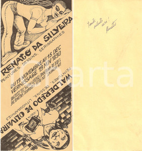Materiale pubblicitario d’epoca 1982 PARIS Renato DA SILVEIRA Walderedo DE OLIVEIRA Vernissage con AUTOGRAFO 1