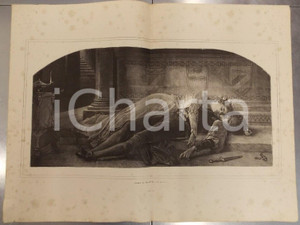 Stampa, bozzetto originale 1886 LES MERVEILLES DE L ART MODERNE Ames BERTHAND Romeo et Juliette Stampa 1