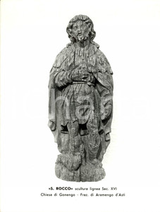 Fotografia d epoca originale 1960 ca GONENGO AT San ROCCO Scultura lignea sec. XVI Foto HAUS artistica 1