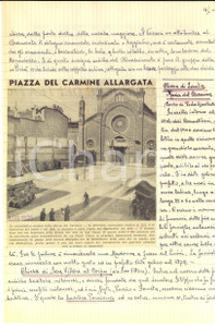 Oggetto da collezione cartaceo 1952 MILANO Chiese e abbazie Fascicolo manoscritto per enciclopedia 24 pp. 1