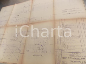 Stampa, bozzetto originale 1940 USUMBURA BURUNDI Ditta DALMINE Condotta forzata  distributore Progetto 1