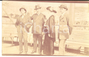 Fotografia d epoca originale 1914 Famiglia BONESCHI di PAVIA a bordo di un piroscafo Foto FP VG 1