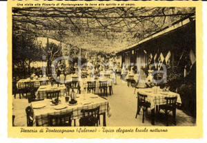 Cartolina originale da collezione 1950 ca PONTECAGNANO SA Pizzeria e locale notturno di Edoardo NEGRI Cartolina 1