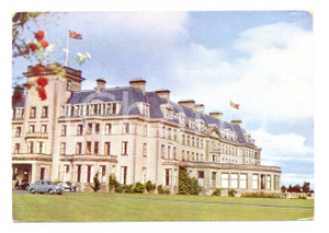 Cartolina originale da collezione 1960 PERTSHIRE SCOTLAND Veduta del GLENEAGLES HOTEL Cartolina VINTAGE FG VG 1