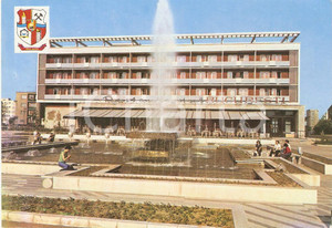 Cartolina originale da collezione 1975 ca BAIA MARE ROMANIA Fontana davanti a Hotel BUCURESTI Cartolina FG NV 1
