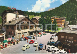 Cartolina originale da collezione 1966 MADONNA DI CAMPIGLIO (TN) Hotel Milano - Pensione Suisse *Cartolina FG VG 1