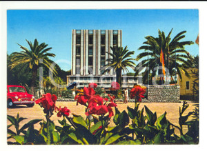 Cartolina originale da collezione 1964 MARINA DI MASSA MS Hotel EXCELSIOR e giardini Cartolina VINTAGE FG VG 1