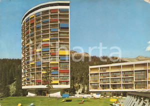 Cartolina originale da collezione 1974 CRANS-MONTANA (SVIZZERA) Tour -de-Supercrans *Cartolina FG VG 1