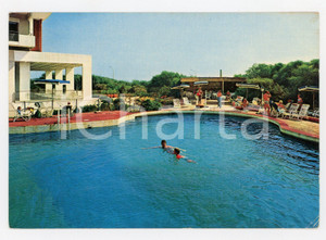Cartolina originale da collezione 1973 CASTEL VOLTURNO Bambini in piscina al Grand Hotel PINETAMARE Cartolina 1