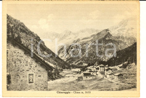 Cartolina originale da collezione 1940 ca CHIAREGGIO SO Veduta di CHIESA VALMALENCO Cartolina postale FG NV 1