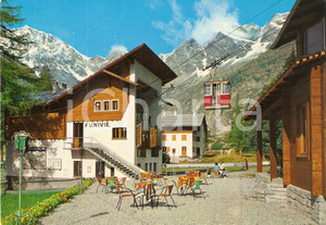 Cartolina originale da collezione 1972 MACUGNAGA VB Stazione funivia per Passo di Monte Moro Cartolina FG VG 1