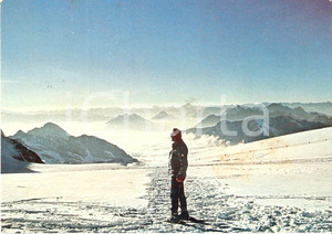 Cartolina originale da collezione 1975 PASSO DELLO STELVIO TN Università dello Sci PIROVANO Cartolina ANIMATA FG 1