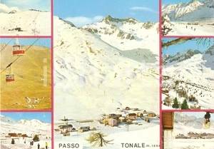 Cartolina originale da collezione 1970 PASSO TONALE TN Vedutine con funivia Cartolina FG VG 1