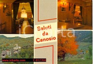 Cartolina originale da collezione 1975 ca CANOSIO CN Vedutine Hotel MIRAMONTI Cartolina VINTAGE FG NV 1