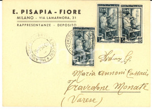 Cartolina originale da collezione 1954 MILANO Rappresentanze E. PISAPIAFIORE Cartolina intestata 1