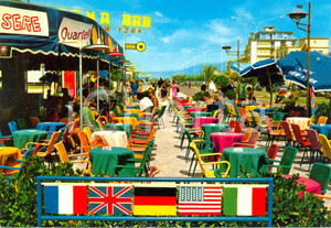 Cartolina originale da collezione 1970 ca LIDO DI CAMAIORE LU Viali lungomare ANIMATA Cartolina VINTAGE FG NV 1