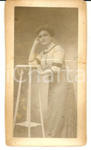Fotografia d epoca originale 1880 PARIS Portrait de femme Photo ROBERTS Gare St. LAZAREFoto DANNEGGIATA 1