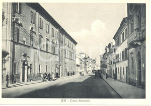 Cartolina originale da collezione 1940 ca JESI (AN) Veduta di corso MATTEOTTI con farmacia *Cartolina FG NV 1