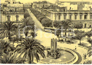 Cartolina originale da collezione 1962 BRINDISI Veduta aerea piazza CAIROLI verso corso UMBERTO I *ANIMATA FG VG 1