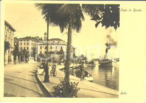 Cartolina originale da collezione 1942 SALO' (BS) Viale lungolago con hotel METROPOLE *Cartolina ANIMATA FG VG 1