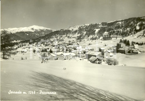 Cartolina originale da collezione 1965 FOLGARIA TN Veduta della frazione SERRADA con la neve Cartolina FG VG 1